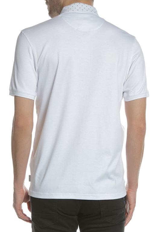 TED BAKER-Ανδρικό πόλο t-shirt TED BAKER CRITTER FLAT λευκό